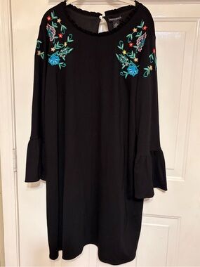 Chelsea & Theodore Whimsical Cottage-Core Dress w/Floral Embroidery Size 2X